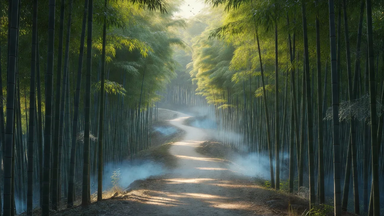 竹林を抜ける小道